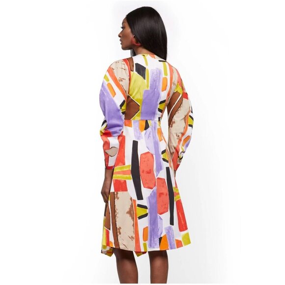 NY and Company Unique Art Teacher A line Midi Dramatic Dress XXL - Picture 2 of 8